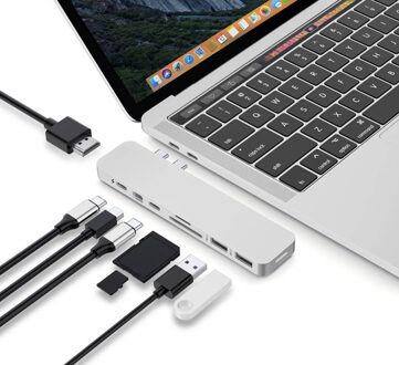 Hyper HyperDrive PRO USB-C hub voor MacBook Pro (Zilver)