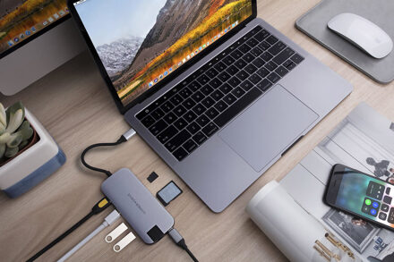 Hyper Slim USB-C Hub (Grijs)