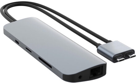 Hyper Viper 10-in-2 USB-C Hub grey Grijs (Space Gray)