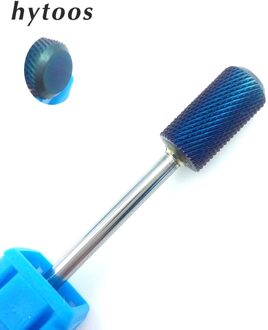 Hytoos Platte Top Blauwe Wolfraam Carbide Nail Drill Bit 3/32 "Rotary Frees Manicure Bits Boor Accessoires Nail Gereedschap