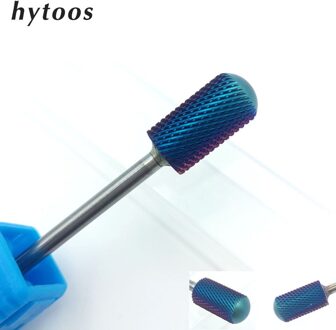 Hytoos Ronde Top Blauw Nano Tungsten Carbide Nail Drill Bit 3/32 "Bits Voor Manicure Elektrische Boor Accessoires Frees
