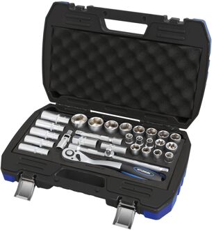 Hyundai 29-delige set doppen 1/2'' CrV - dopsleutels / doppenset  in stijlvolle opbergkoffer