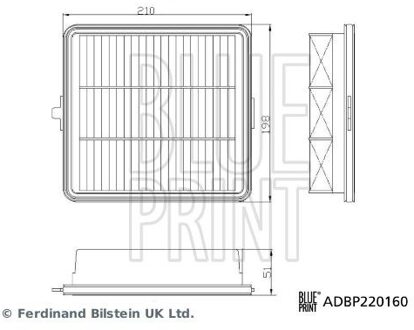 Hyundai Blue Print Luchtfilter ADBP220160