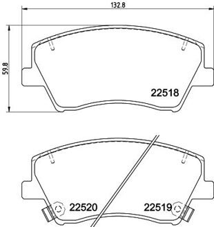 Hyundai Brake Pad Set, Disc Brake 8db 8DB355039041