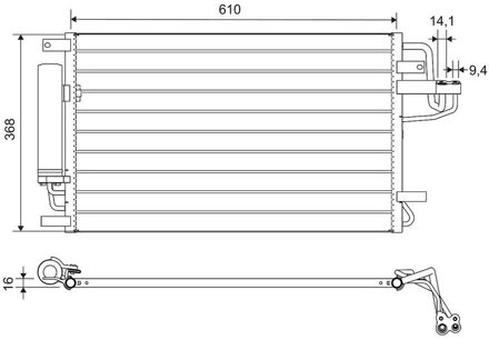 Hyundai Condensor, airconditioning 812716