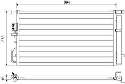 Hyundai Condensor, airconditioning 822614
