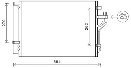Hyundai CONDENSOR iX35 1.7 CRDi 09/10- 82005280