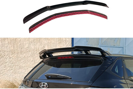 Hyundai Dakspoiler (Spoiler Cap) passend voor Hyundai i20 III N (1.6 T-GDi) 2020- (ABS Glanzend zwart) TSHY07