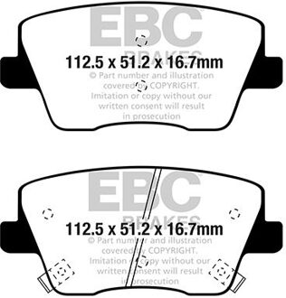 Hyundai EBC Yellowstuff Remblokkenset, schijfrem DP42344R
