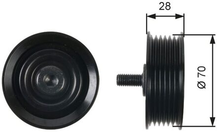 Hyundai Geleide rol/omdraairol, Poly V-riem T36410