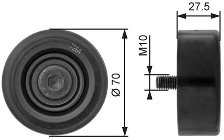 Hyundai Geleide rol/omdraairol v-snaren DriveAlign® T36206