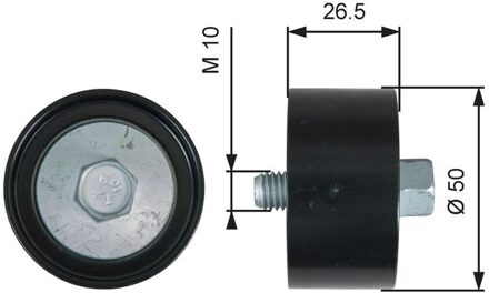 Hyundai Geleide rol/omdraairol v-snaren DriveAlign® T36537