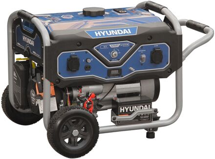 Hyundai generator / aggregaat 3000 watt - 208cc benzine motor met elektrische start - volledig verrijdbaar