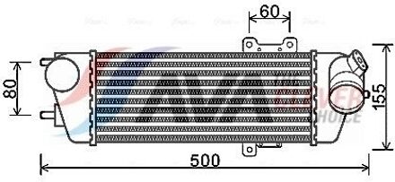 Hyundai Intercooler, inlaatluchtkoeler HYA4227