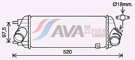 Hyundai Intercooler, inlaatluchtkoeler KA4281