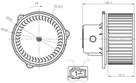 Hyundai Kachelventilator 34275 NRF 34275