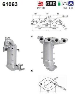 Hyundai Katalysator 61063