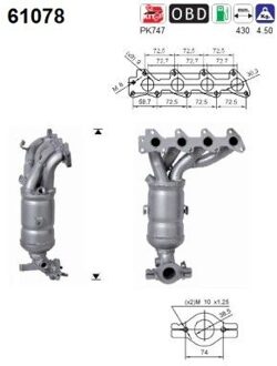 Hyundai Katalysator 61078