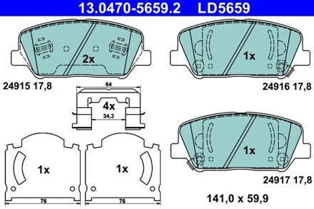 Hyundai Keramische remblokken set 13047056592