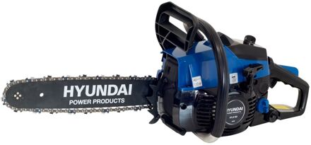 Hyundai Kettingzaag 38cc - 2-takt Easy-start Benzine Motor - 35 Cm Zwaardlengte - Incl. Extra Ketting En Opbergtas Zwart