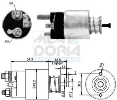 Hyundai Magneetschakelaar, startmotor 46135