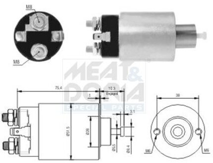 Hyundai Magneetschakelaar, startmotor 46167