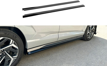 Hyundai Motordrome Set sideskirts passend voor Hyundai Kona II (SX2) N-Line 2023- (ABS Glanzend zwart) DXSHY06