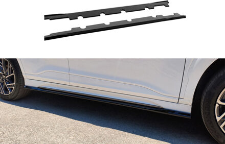 Hyundai Motordrome Set sideskirts passend voor Hyundai Kona mk1 Facelift 2020-2023 (ABS Glanzend zwart) DXSHY07
