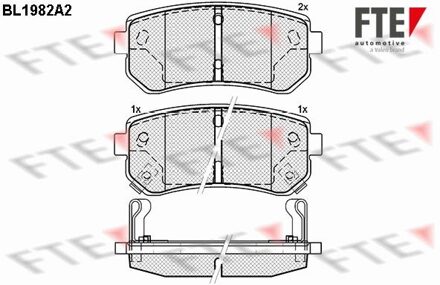 Hyundai Remblokken set BL1982A2