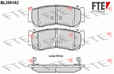 Hyundai Remblokken set BL2061A2