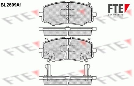 Hyundai Remblokken set BL2609A1