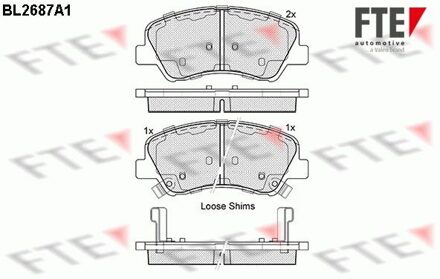 Hyundai Remblokken set BL2687A1