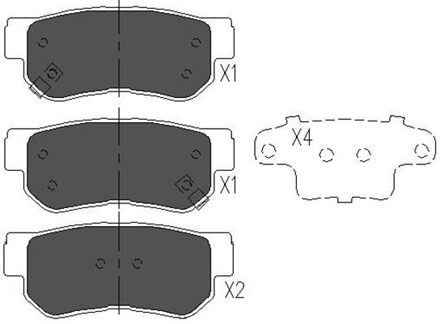 Hyundai Remblokken set KBP3005