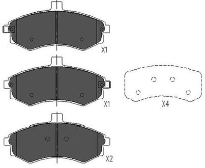 Hyundai Remblokken set KBP3006