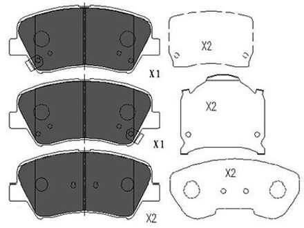 Hyundai Remblokken set KBP3030