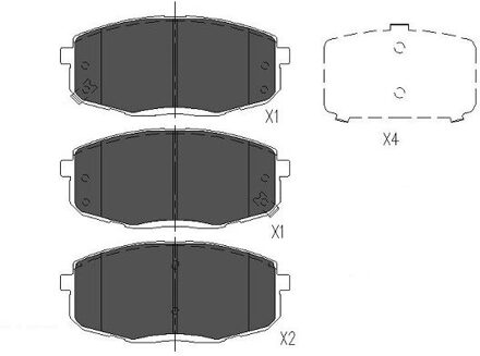 Hyundai Remblokken set KBP3036