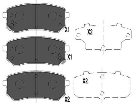 Hyundai Remblokken set KBP4005