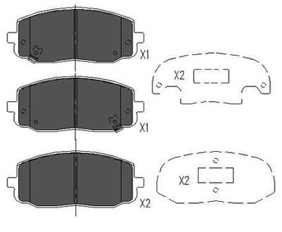 Hyundai Remblokken set KBP4006