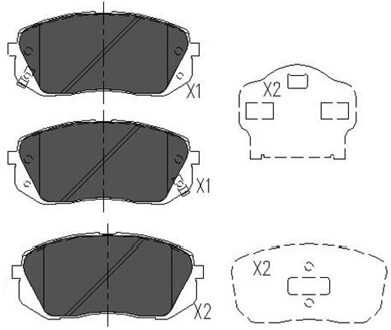 Hyundai Remblokken set KBP4018