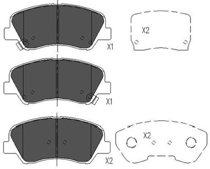 Hyundai Remblokken set KBP4023
