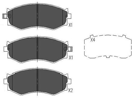 Hyundai Remblokken set KBP6527