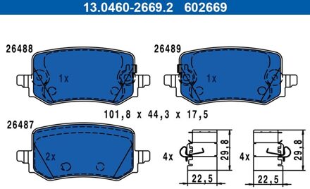 Hyundai Remblokkenset, schijfrem 13046026692
