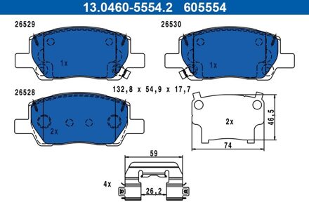 Hyundai Remblokkenset, schijfrem 13046055542