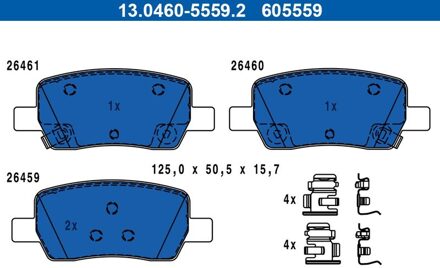 Hyundai Remblokkenset, schijfrem 13046055592