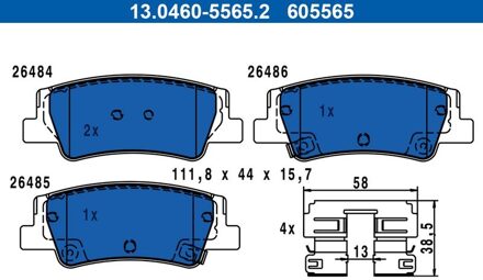 Hyundai Remblokkenset, schijfrem 13046055652