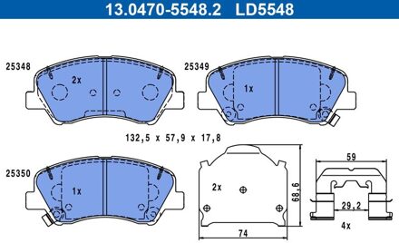 Hyundai Remblokkenset, schijfrem 13047055482