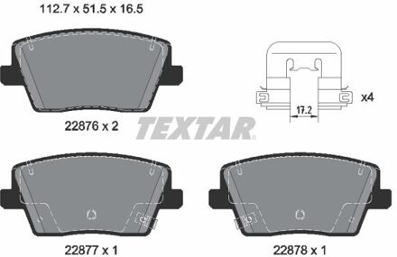 Hyundai Remblokkenset, schijfrem 2287601
