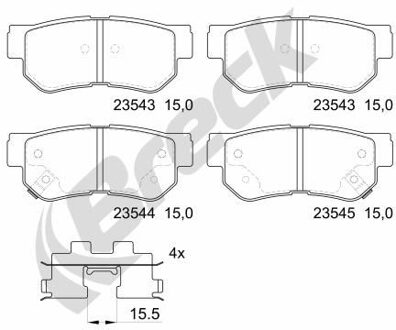 Hyundai Remblokkenset, schijfrem 235430070410