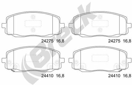 Hyundai Remblokkenset, schijfrem 242750070210