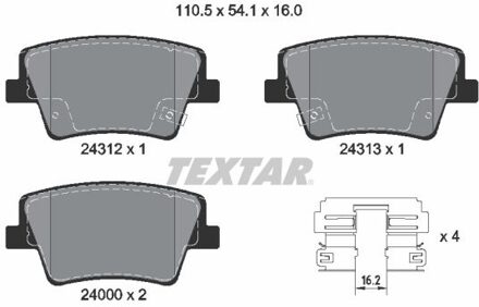 Hyundai Remblokkenset, schijfrem 2431201